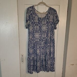 Lucky Brand Blue and White Floral Dress